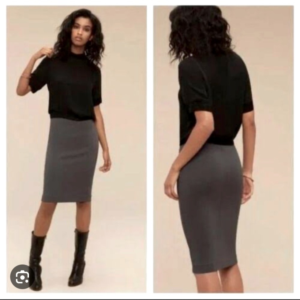 Aritzia Wilfred High Waist Pencil Skirt Black - Small